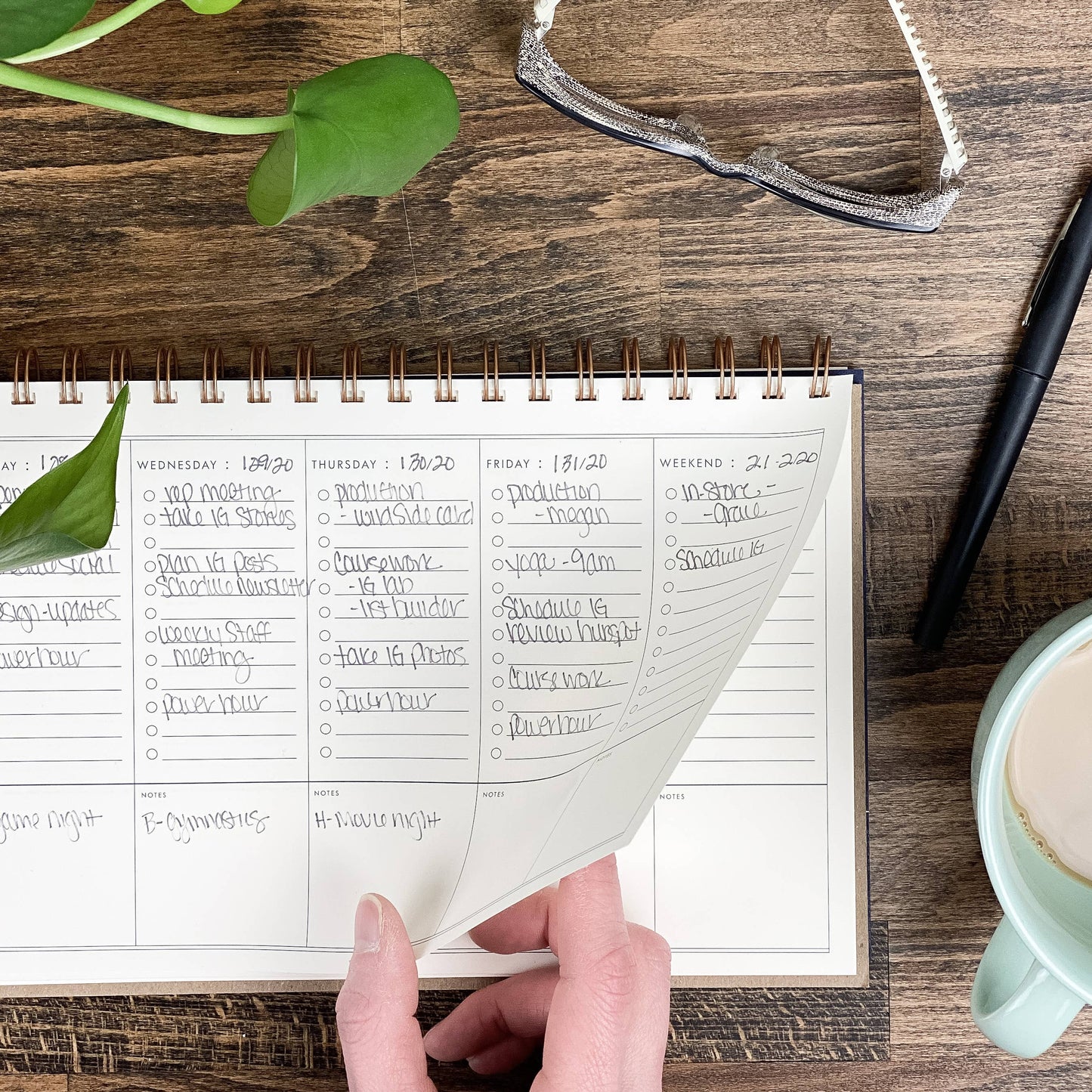 Planificateur hebdomadaire simple To Do sans date