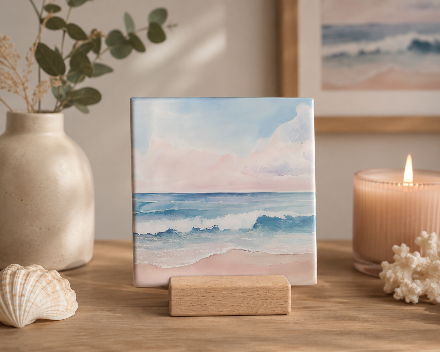 Carreau pierre naturelle coucher de soleil gravé | Design artisanal européen