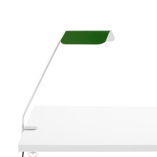 Lampe de bureau à pince verte