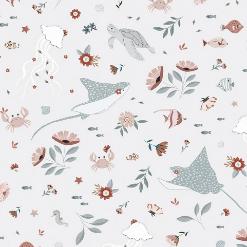 Papier Peint Enfant Marin Dreamy Sealife Lilipinso Intissé 50cm