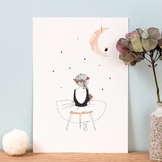 Affiche Muse My Lovely Thing – Illustration Pastel Format A5
