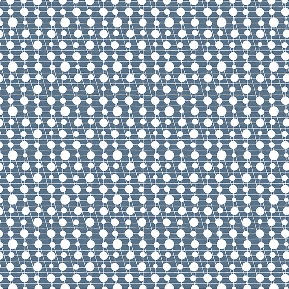 Papier peint intissé Pavilion bleu motif abstrait lignes points