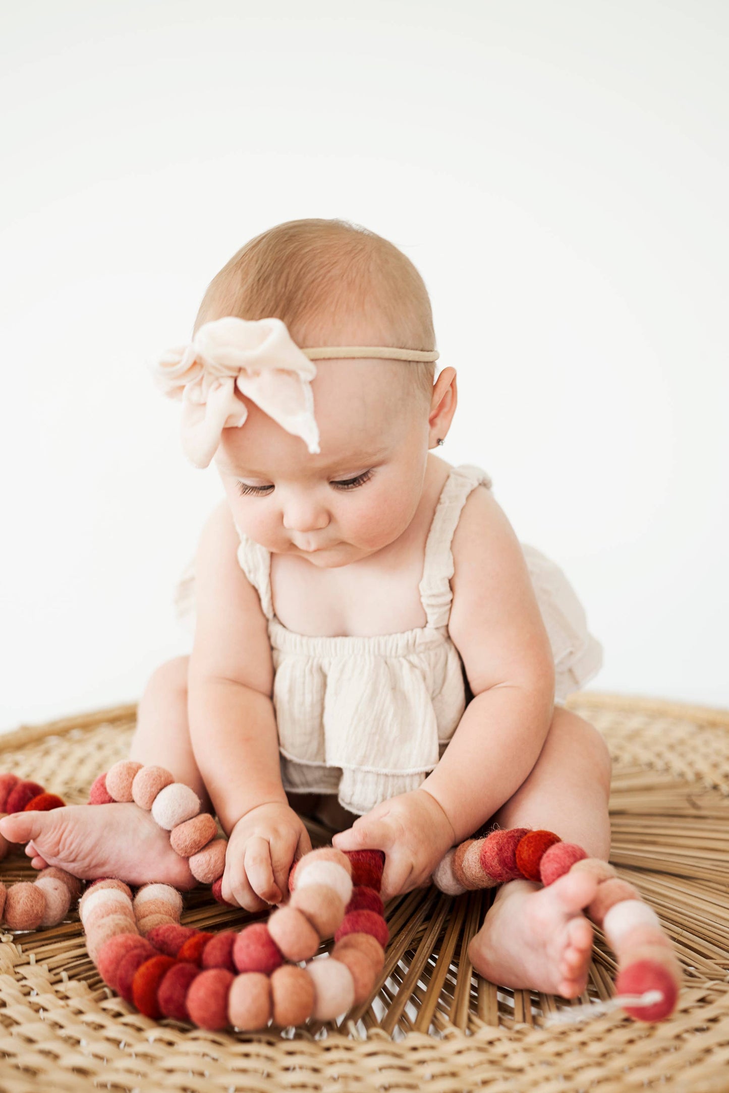 Guirlande boules feutrées Cozy Rosy Garland