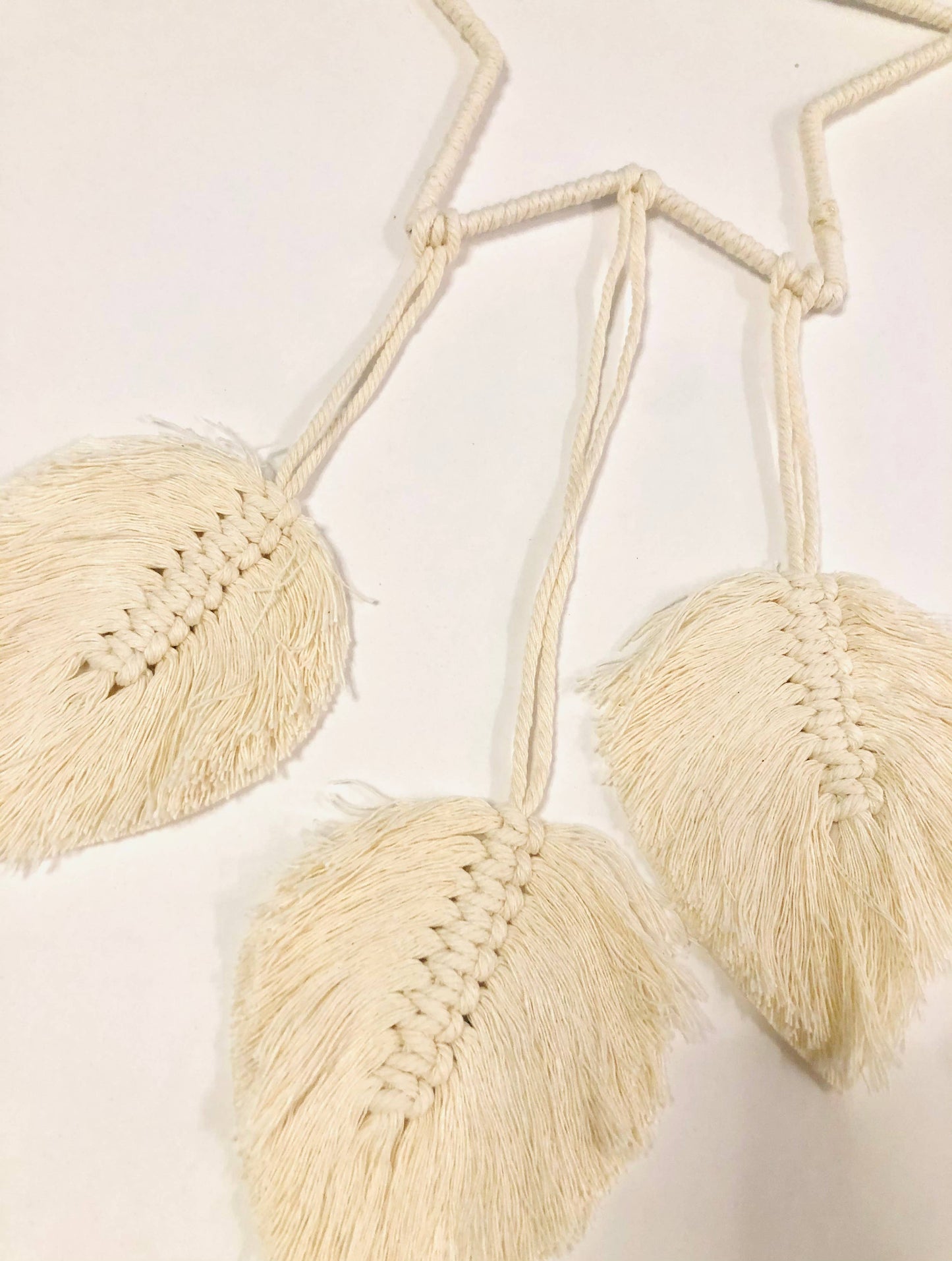 Attrape-rêves étoile macramé coton décoration murale bohème
