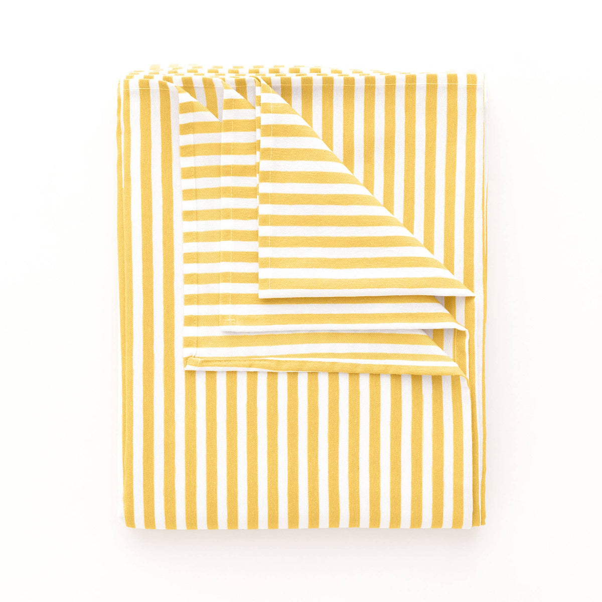 Nappe rayée résistante aux taches en coton polyester GAMUSI, 140 cm, avec motifs colorés pour la table.