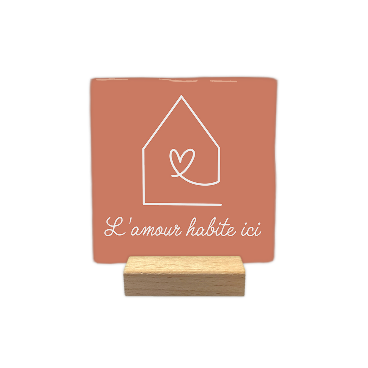 Carreaux céramique décoratifs L'amour habite ici | Design poétique européen