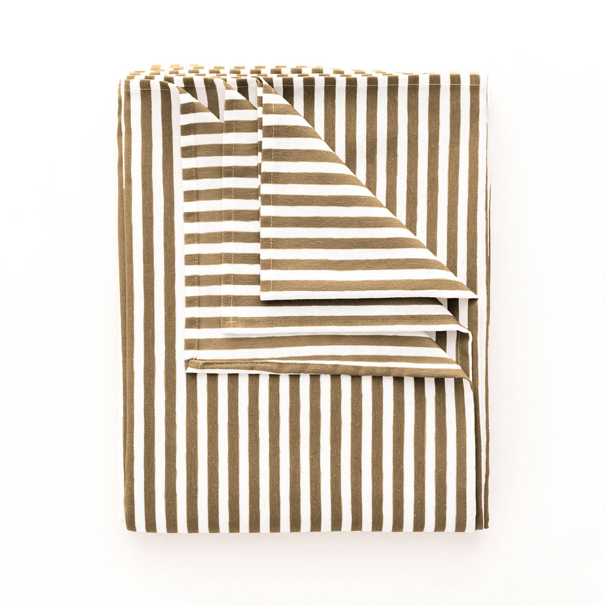 Nappe rayée résistante aux taches en coton polyester GAMUSI, 140 cm, avec motifs colorés pour la salle à manger.
