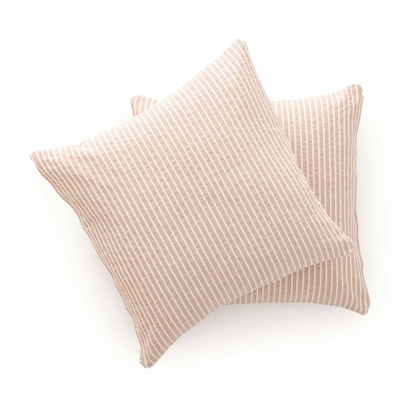 Lot de 2 housses de coussin jacquard rayées 45x45 cm coton polyester BANA