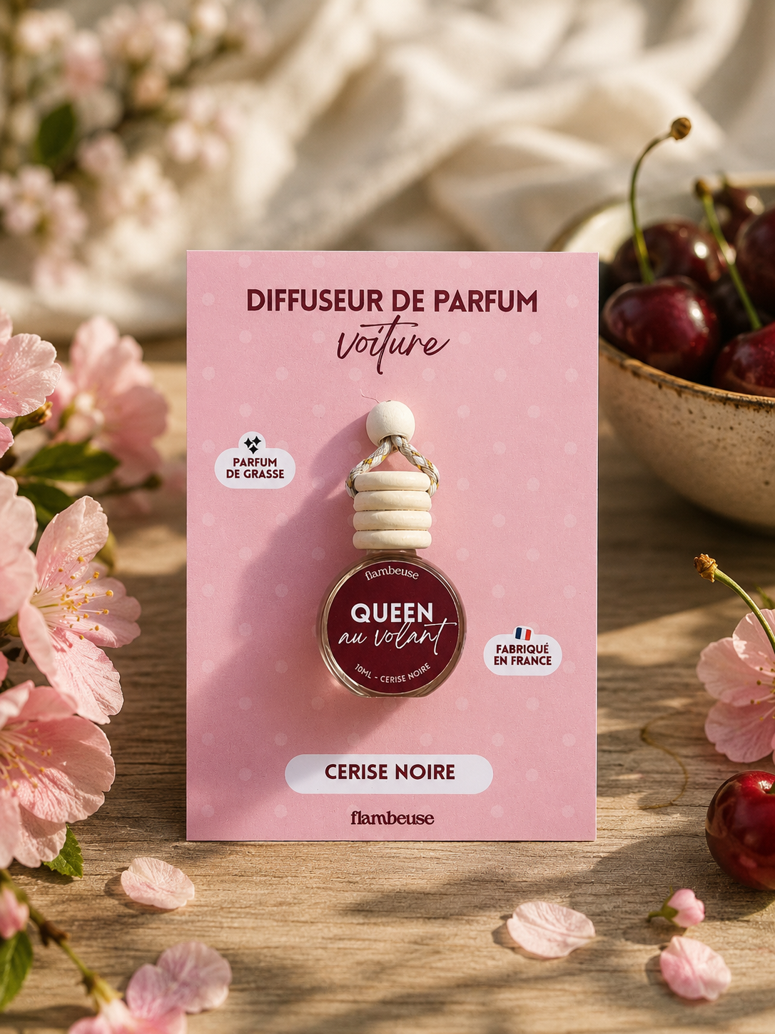 Diffuseur Voiture Rechargeable 10mL Cerise Noire