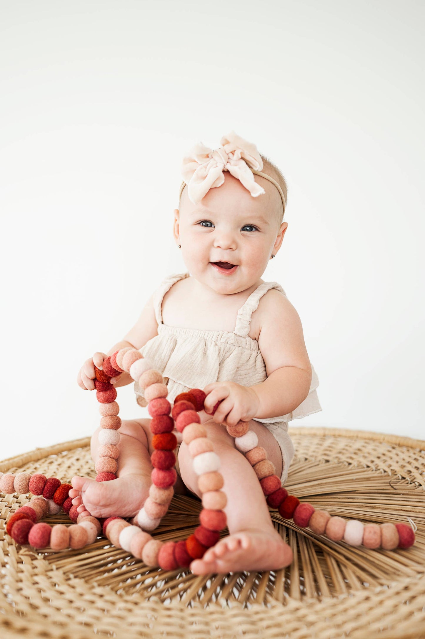 Guirlande boules feutrées Cozy Rosy Garland