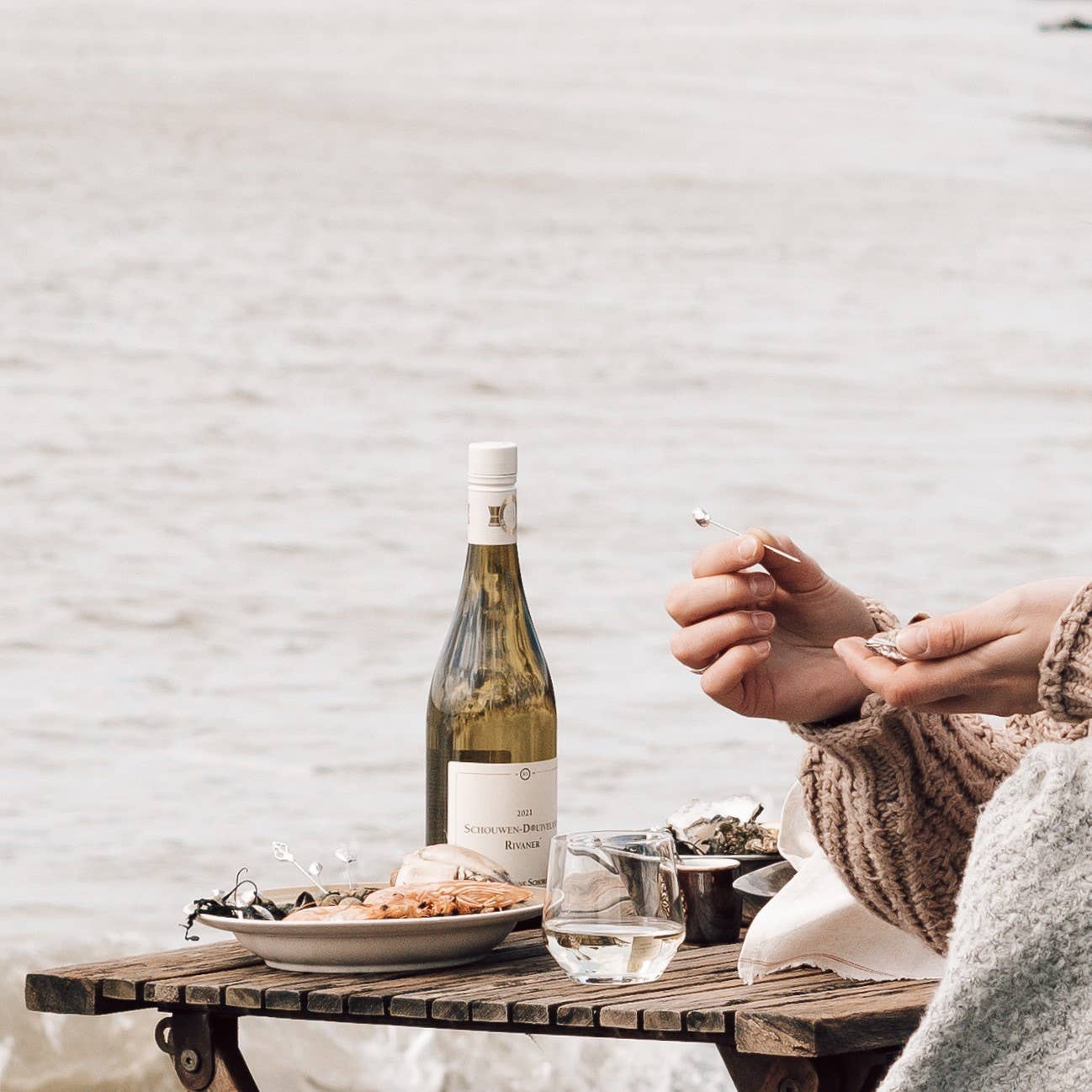 Pics à fruits de mer et crustacés en étain pur artisanal Anovi