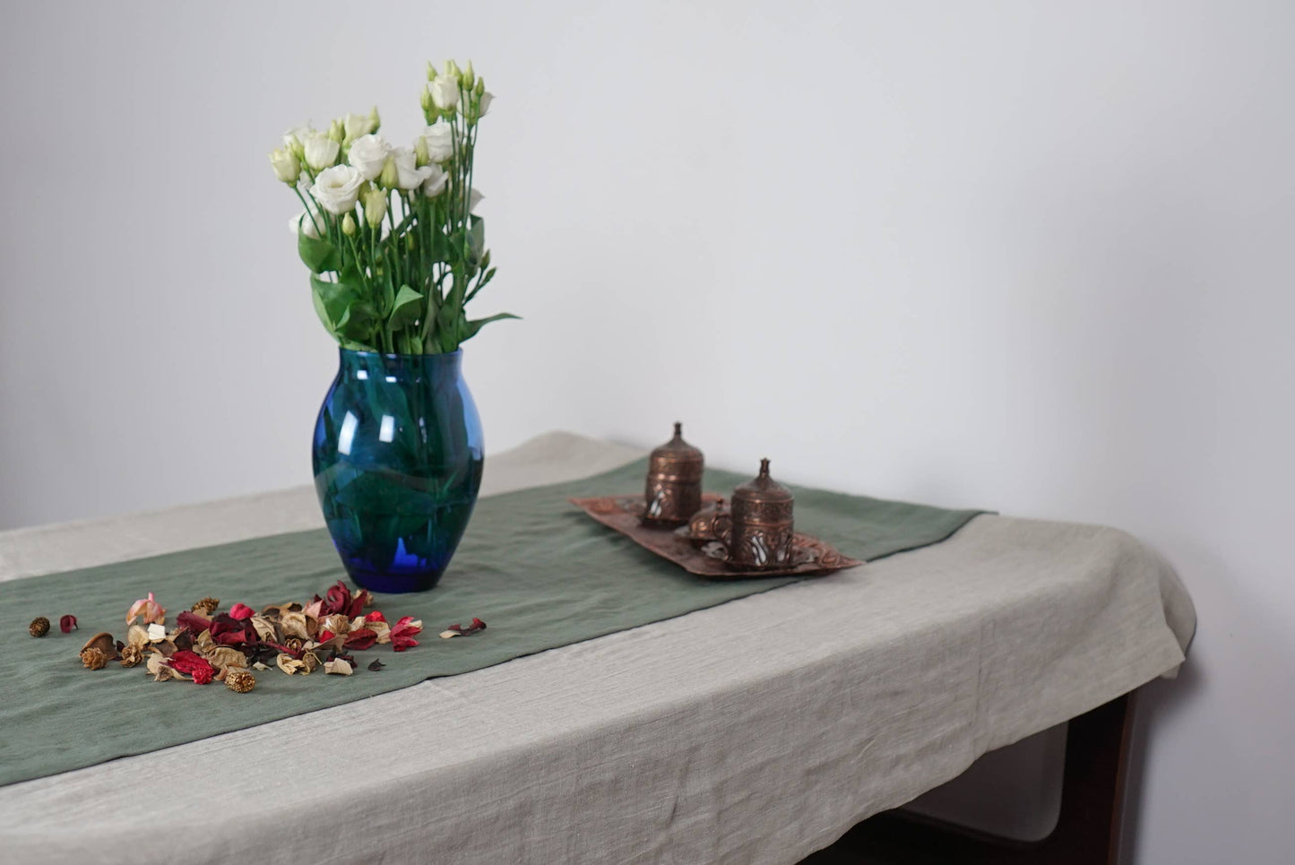 Chemin de table en lin 40 x 140 cm