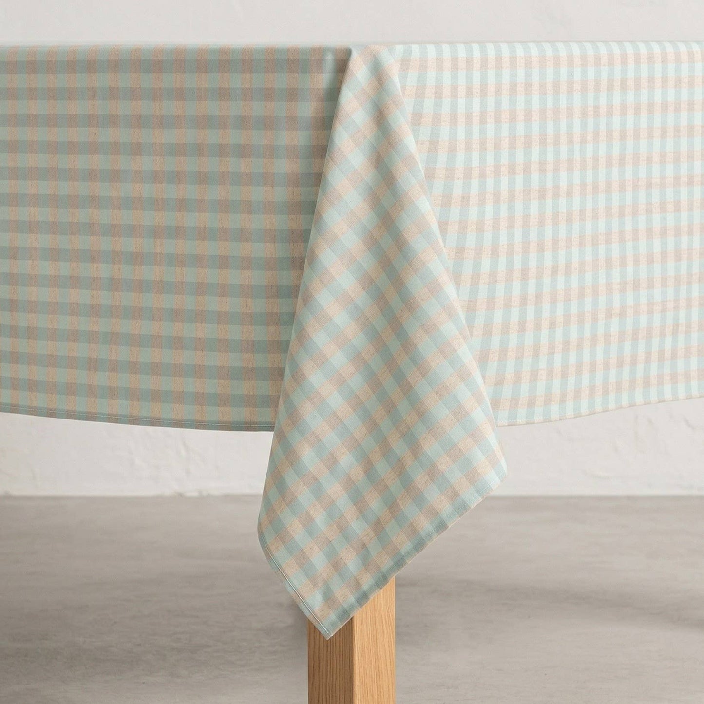 Nappe anti-taches vichy coton NOVY 140 cm – Motif carreaux élégant