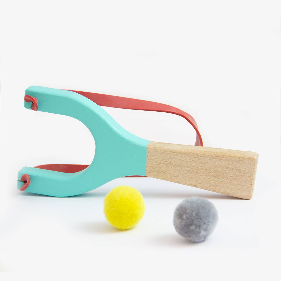 Catapulte en bois de hêtre pour enfants | Jouet artisanal écologique