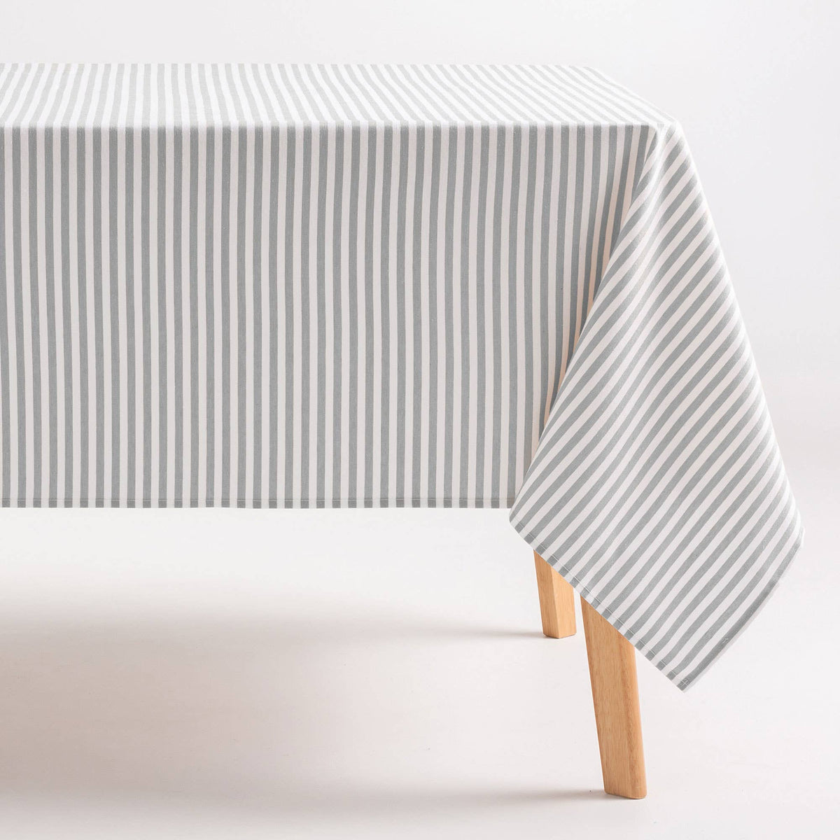 Nappe rayée résistante aux taches en coton polyester GAMUSI, 140 cm, idéale pour la cuisine ou la salle à manger.