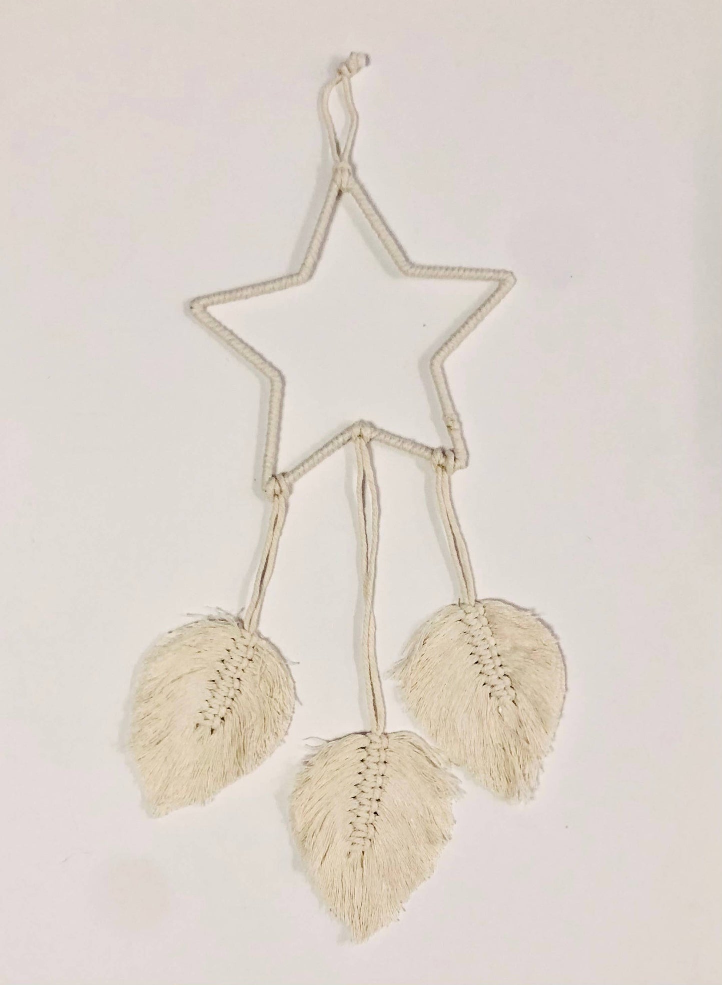 Attrape-rêves étoile macramé coton décoration murale bohème