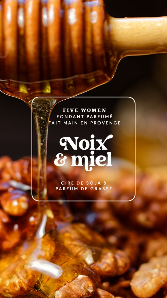 Fondants parfumés Noix et Miel - Cire parfumée 6 carrés