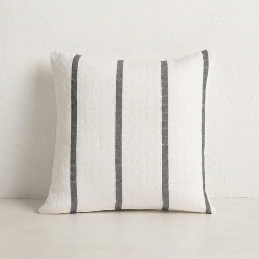 Housses de coussin jacquard rayures GAMUSI RETTA 45x45 cm, lot de 2, motifs élégants pour canapé ou fauteuil.
