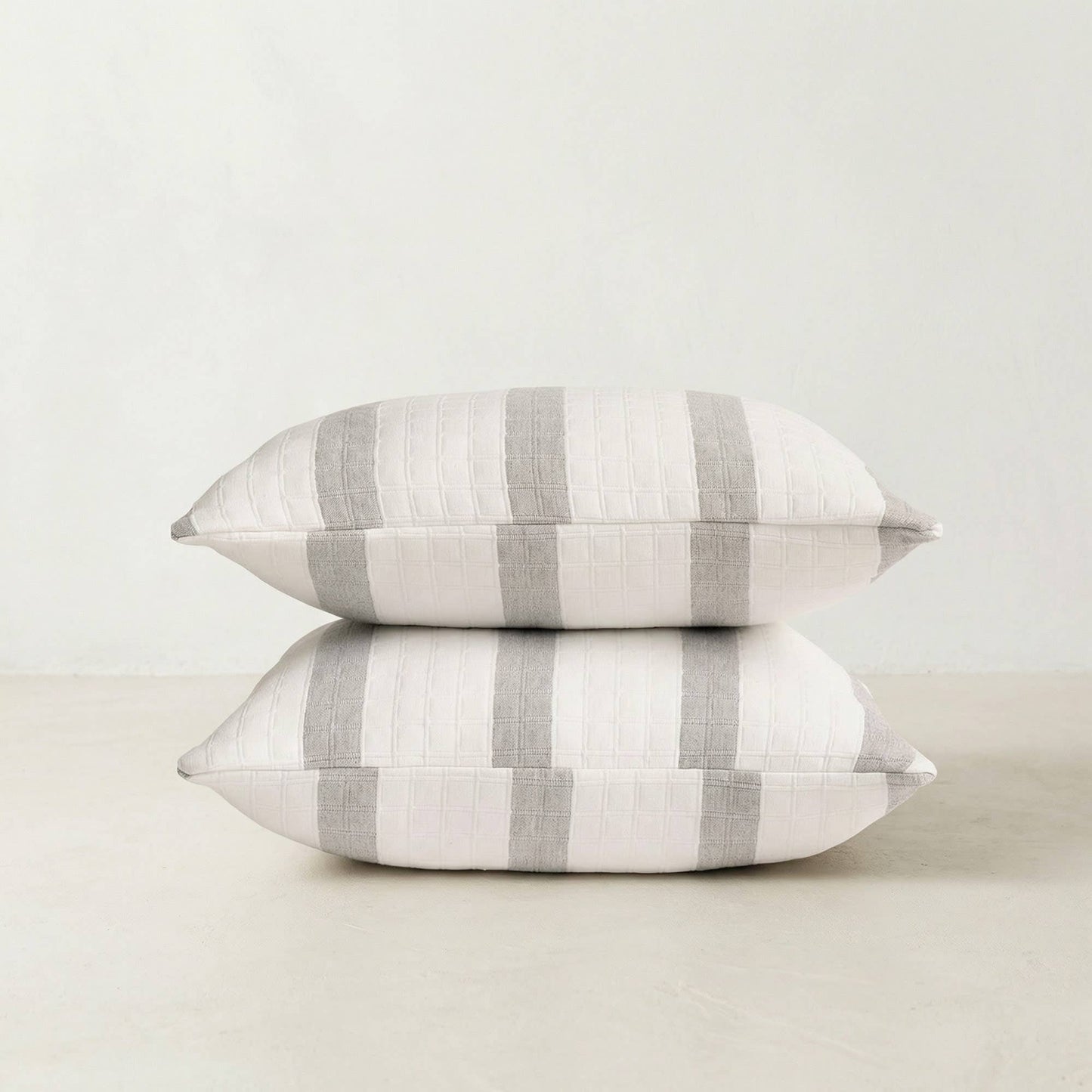 Housses de coussin jacquard TESSERA 45x45 cm et 50x30 cm - Pack de 2