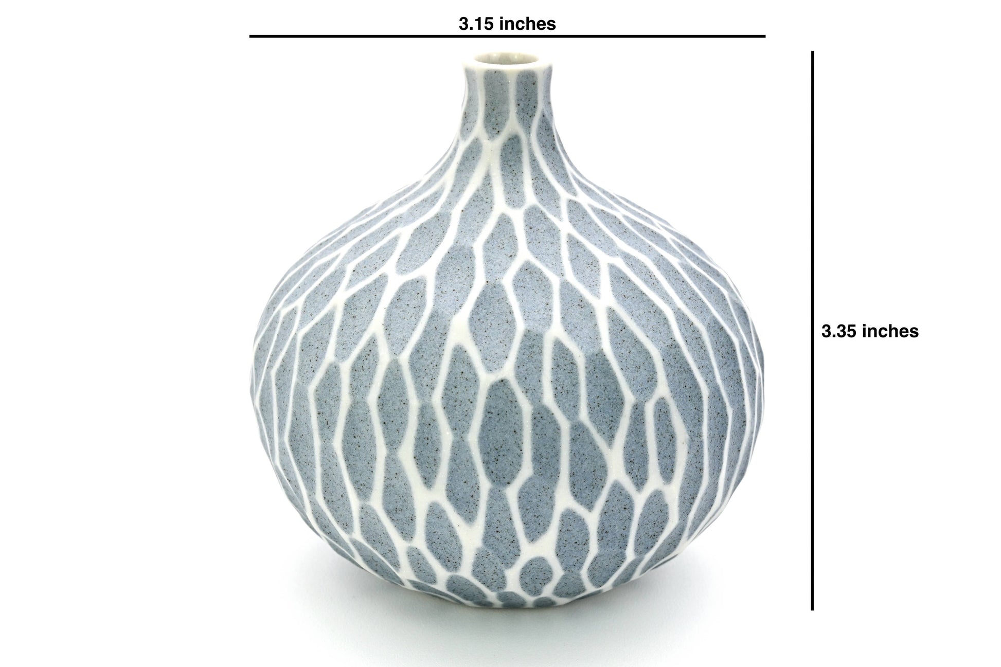 Vase à bourgeons en porcelaine fait main Congo Tiny L-524BLUESN5 par Art Floral Trading LLC, design élégant et artisanal.
