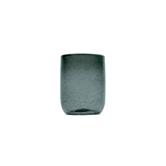 Gobelet en verre gris Fizzy de 28 cl de Sibo Homeconcept, vue de face avec design moderne et transparente.