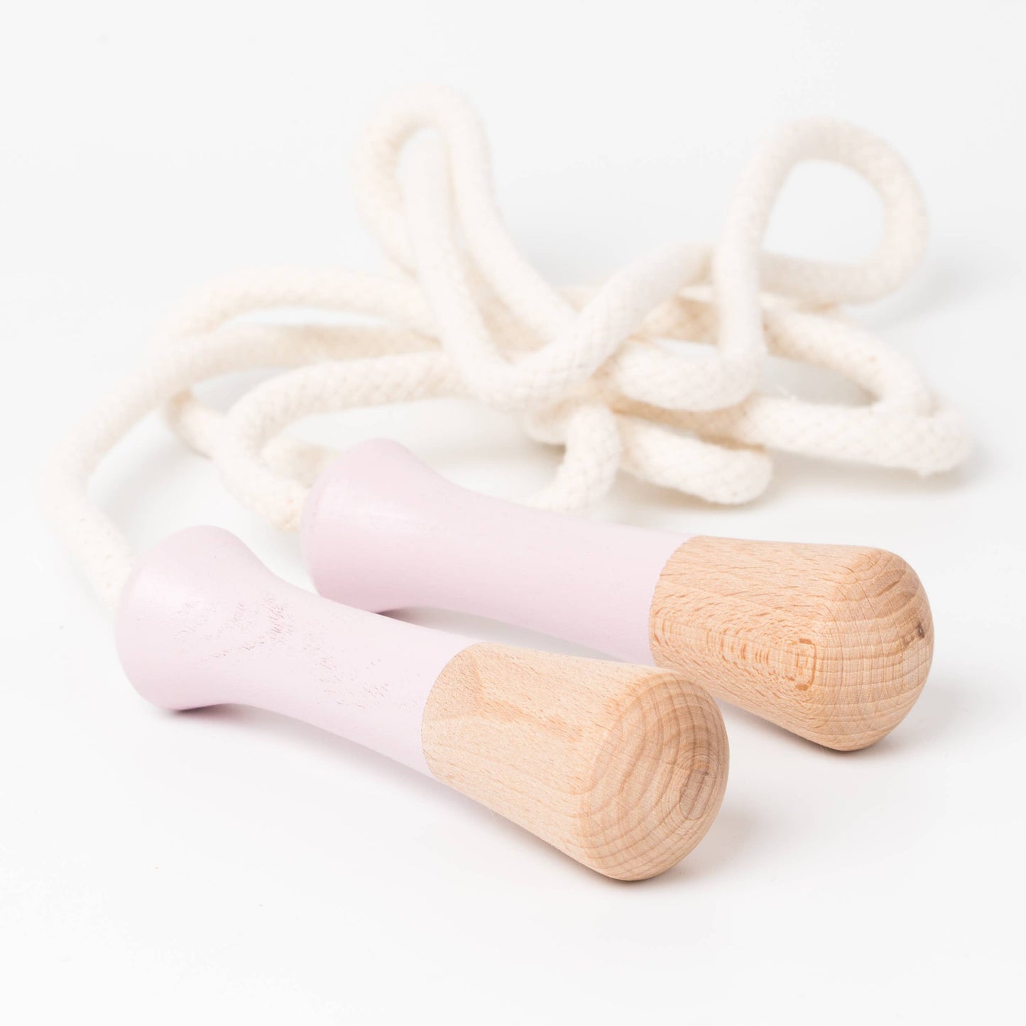 Corde à sauter enfant coton naturel bois hêtre Me&mine
