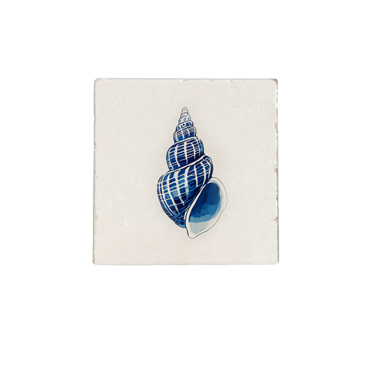 Carreau Shell en pierre naturelle européenne, décoration murale poétique, motif élégant pour intérieur.