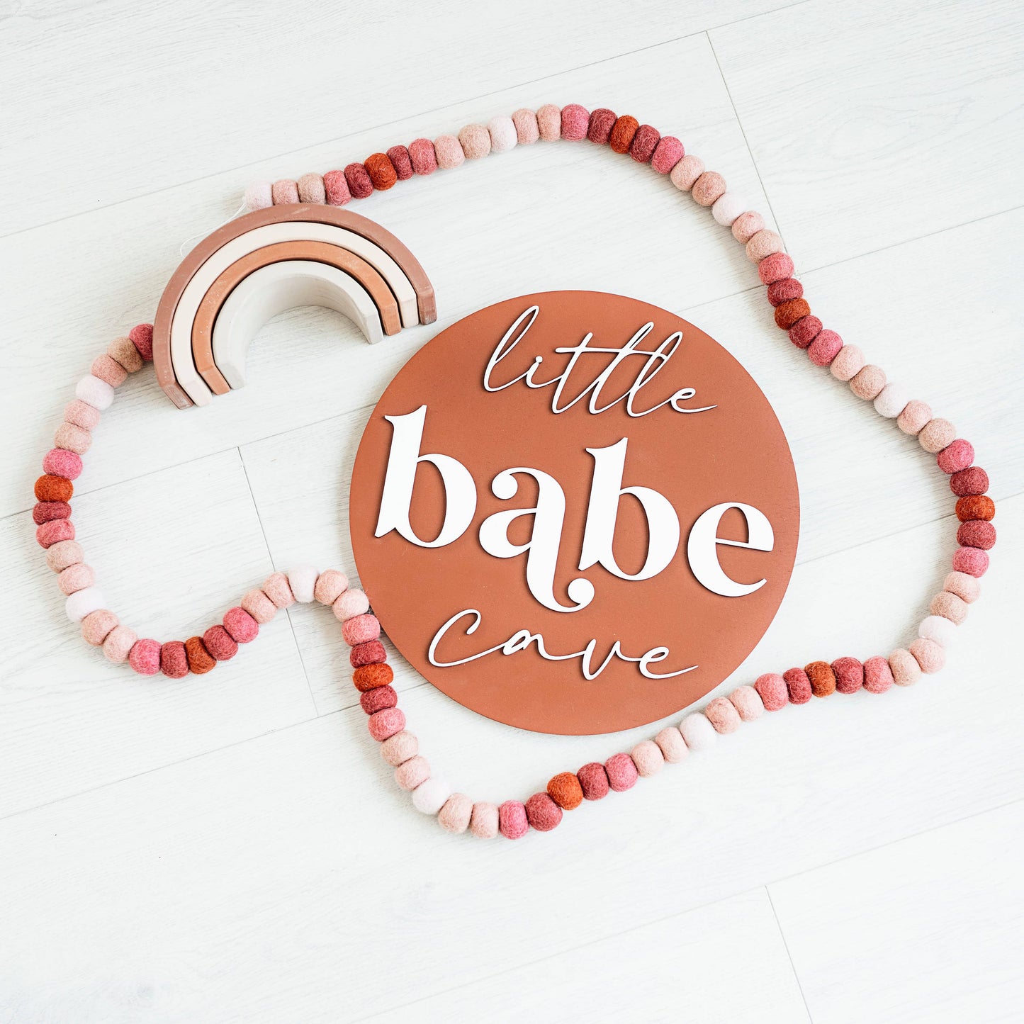 Guirlande boules feutrées Cozy Rosy Garland
