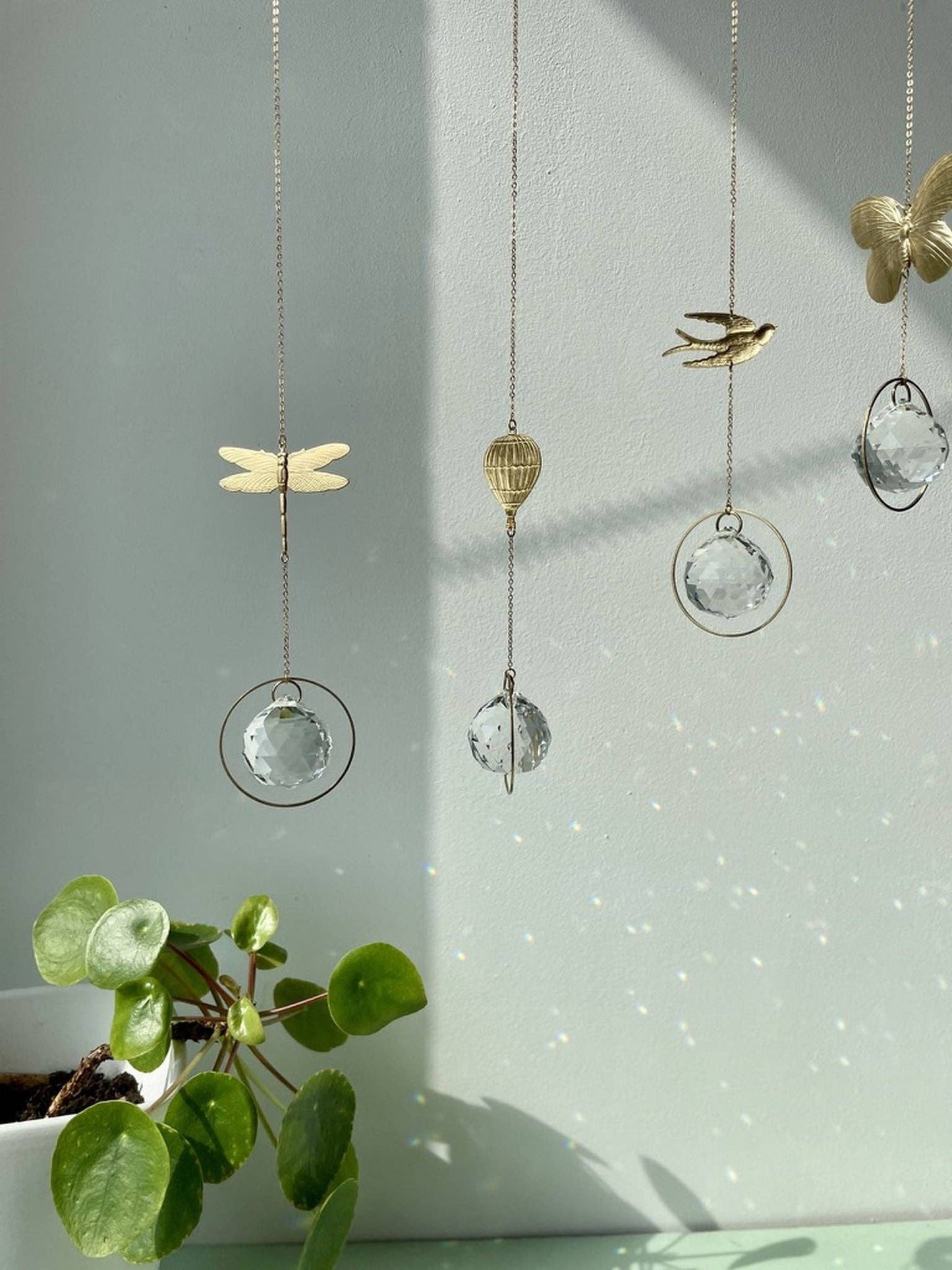 Attrape-soleil Hirondelle Cristal Prisme Fenêtre Décoration Lumière