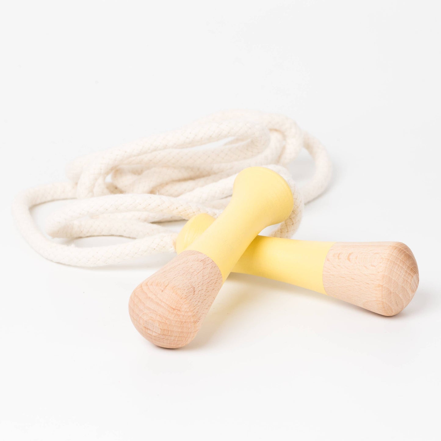 Corde à sauter enfant coton naturel bois hêtre Me&mine