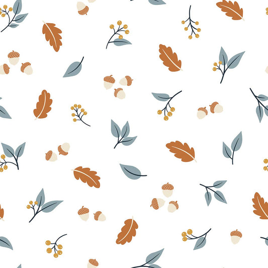 Papier peint Brise Automnale LILIPINSO en motif curry, 50 cm x 10 m, design automnal avec feuilles et couleurs chaudes
