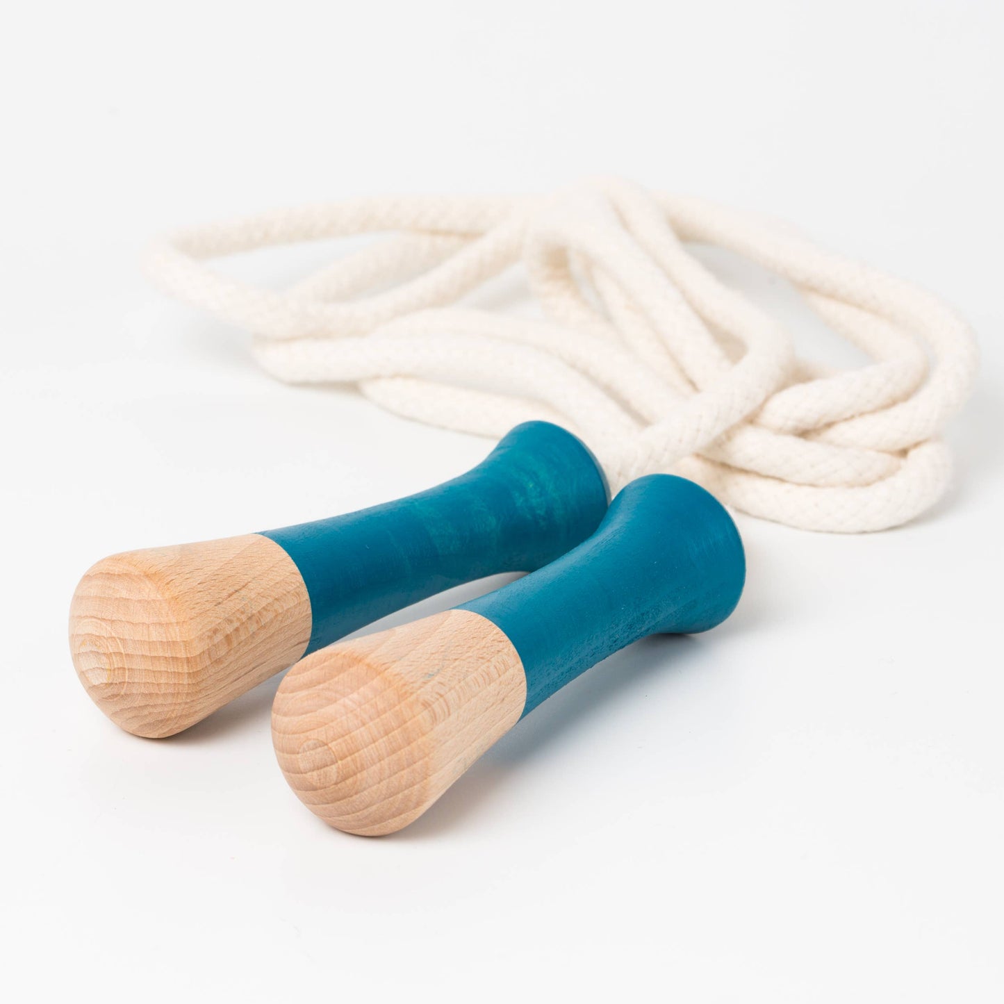 Corde à sauter enfant coton naturel bois hêtre Me&mine