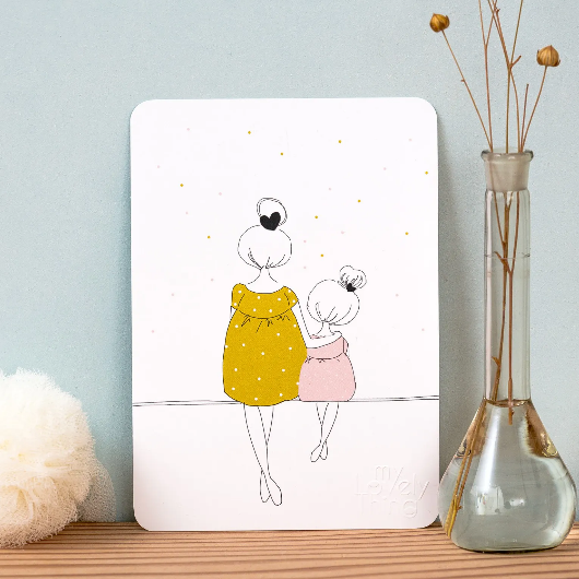 Carte Love Mum and Girl Summer - My lovely thing